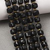 Natural Shungite Beads Strands GG-CBAC972-A14-01-1