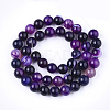 Natural Striped Agate/Banded Agate Bead Strands G-T046-6mm-B01-2