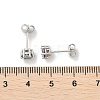 925 Sterling Silver Moissanite Rhinestone Stud Earrings EJEW-U042-05P-01-3