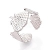 Adjustable 304 Stainless Steel Cuff Rings for Women RJEW-N052-01P-1