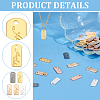 WADORN 50Pcs 5 Colors Alloy Charms FIND-WR0011-36-4