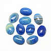 Natural Striped Agate/Banded Agate Cabochons X-G-R415-13x18-12-1