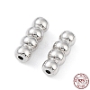 Anti-Tarnish Rhodium Plated 925 Sterling Silver Screw Clasps STER-K173-04P-1