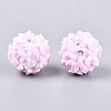Handmade Polymer Clay Rhinestone and Resin Beads CLAY-T022-01F-2