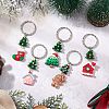 Handmade Lampwork Christmas Tree Keychains KEYC-JKC00983-2