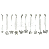 50Pcs 10 Style Iron Curb Chain Chain Extender FIND-CJ0001-09-6