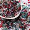 3/0 Baking Paint Transparent Colours Glass Round Beads SEED-L011-13A-01-1