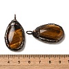 Natural Tiger Eye Pendants G-K381-05R-06-3