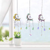 Moon & Star Alloy Hanging Ornaments HJEW-TADJ0023-8