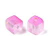 Frosted Glass Beads with Golden Glitter Powder X1-DGLA-NH001-8mm-01H-2