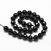 Natural Dyed & Heated Black Onyx Beads Strands X-G-D840-23-6mm-2