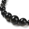 Natural Golden Sheen Obsidian Round Beads Bracelets & Necklaces Sets SJEW-L132-20-2