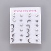 Tarnish Resistant 304 Stainless Steel Stud Earrings EJEW-F227-18P-3