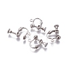 Rack Plated Brass Screw Clip-on Earring Findings X-KK-P169-04P-1
