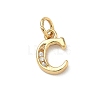 Brass Micro Pave Cubic Zirconia Charms KK-I382-03G-C-1