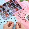 900Pcs 24 Styles Crackle Glass Beads CCG-YW0001-22-5