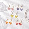 Handmade Glass Seed Beads Rhombus Dangle Earrings EJEW-MZ00542-1