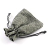 Polyester Imitation Burlap Packing Pouches Drawstring Bags X-ABAG-R005-9x7-04-3