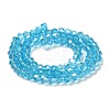 Transparent Electroplate Glass Beads Strands GLAA-F029-4mm-A19-2