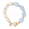 Imitation Gemstone & ABS Imitation Pearl Acrylic Beaded Bracelets for Women BJEW-JB12157-01-2