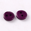 2-Hole Flat Round Resin Sewing Buttons for Costume Design BUTT-E119-24L-07-2