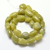 Natural Olive Jade Nuggets Bead Strands G-L288-15-2