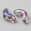 Transparent UV Plating Acrylic Beads TACR-TAC0001-09A-03-2