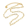 Rack Plating Brass Paperclip Chain Necklaces NJEW-Q348-01G-2