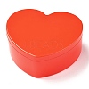 Heart Plastic Jewelry Boxes OBOX-F006-09A-1