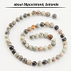 2 Strands Round Natural Polychrome Jasper/Picasso Stone/Picasso Jasper Beads Strands G-OC0002-72-4