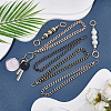 CHGCRAFT 2 Styles ABS Plastic Imitation Pearl Beads & Iron Curb Link Bag Chain Straps FIND-CA0002-65-5