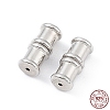 Anti-Tarnish Rhodium Plated 925 Sterling Silver Screw Clasps STER-K173-06P-3