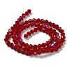 Opaque Solid Color Electroplate Glass Beads Strands GLAA-F029-P4mm-D01-2