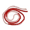 Transparent Gradient Color Glass Beads Strands GLAA-H021-01A-37-4