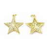 Brass Micro Pave Cubic Zirconia Pendants KK-E068-VB103-1