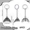 6Pcs Alloy Pendants KEYC-CA00014-2