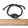 Adjustable Oval Chakra Natural Gemstone Braided Bead Bracelets BJEW-H626-02-06-5