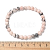 Natural Zebra Jasper Bead Stretch Bracelets X-BJEW-K212-A-035-5