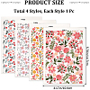 20 Sheets 4 Style Flower Pattern Ceramics Clay Water Transfer Paper DIY-CP0010-36B-2
