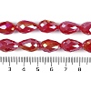 Opaque Solid Color Electroplate Glass Beads Strands EGLA-N013-P10mm-B07-4