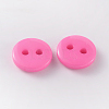 2-Hole Flat Round Resin Sewing Buttons for Costume Design BUTT-E119-24L-06-2
