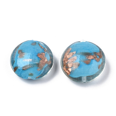 Handmade Gold Sand Lampwork Beads LAMP-N031-01-05-1