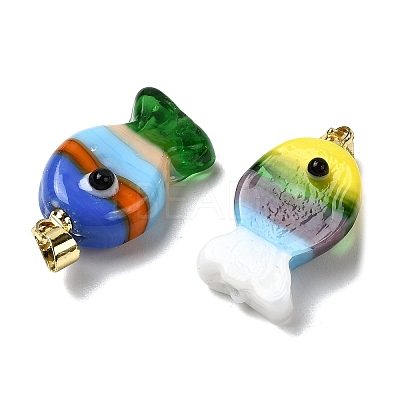 Handmade Lampwork Pendants LAMP-A007-01G-05-05-1