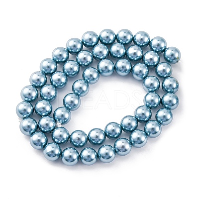 Shell Pearl Beads Strands BSHE-K015-8mm-02-1