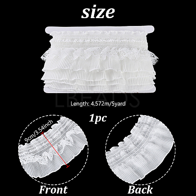 5Yards Polyester Lace Ribbon OCOR-PH0036-70B-1