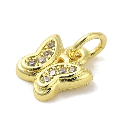 Real 18K Gold Plated Brass Pave Cubic Zirconia Pendants KK-M283-10C-01-1