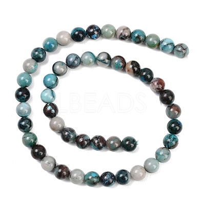 Natural Chrysocolla Beads Strands G-K405-B01-8mm-1