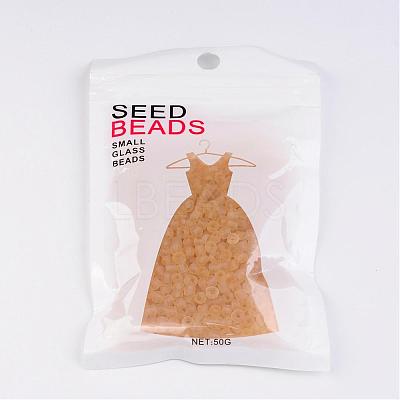6/0 Frosted Round Glass Seed Beads X-SEED-A008-4mm-M2-1