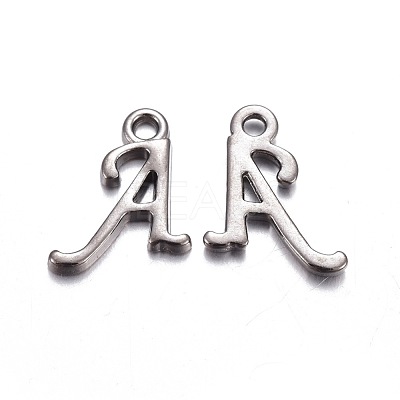 Gunmetal Plated Alloy Letter Pendants PALLOY-J718-01B-A-1