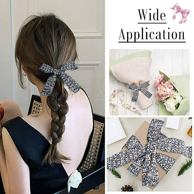 10 Yards Polyester Ribbon with Metallic Trimming OCOR-TAC0034-01-1